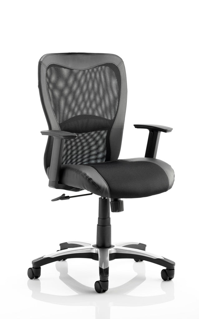 Victor II High Back Mesh and Leather Operator Office Chair